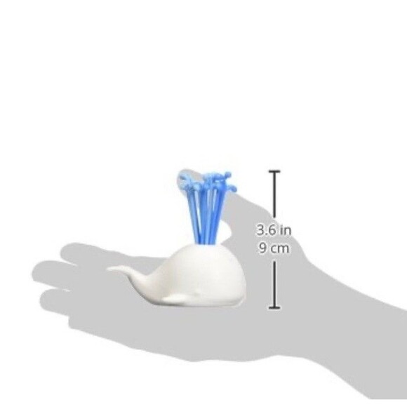 Whale Fountain Fruit Fork Set 16 Pieces W/ Base for Party Decor, Bar Supply, NEW - Picture 3 of 12